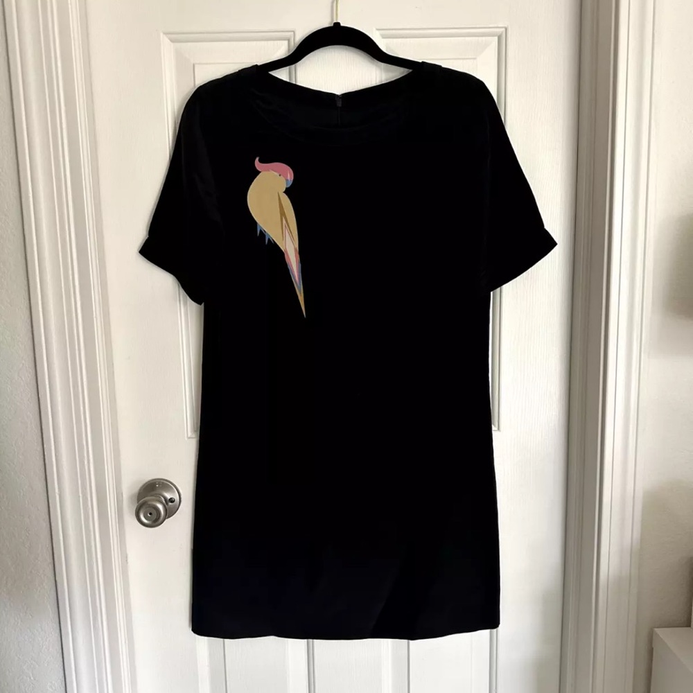 Marc by Marc Jacobs Silk Dress Parrot Graphic XS